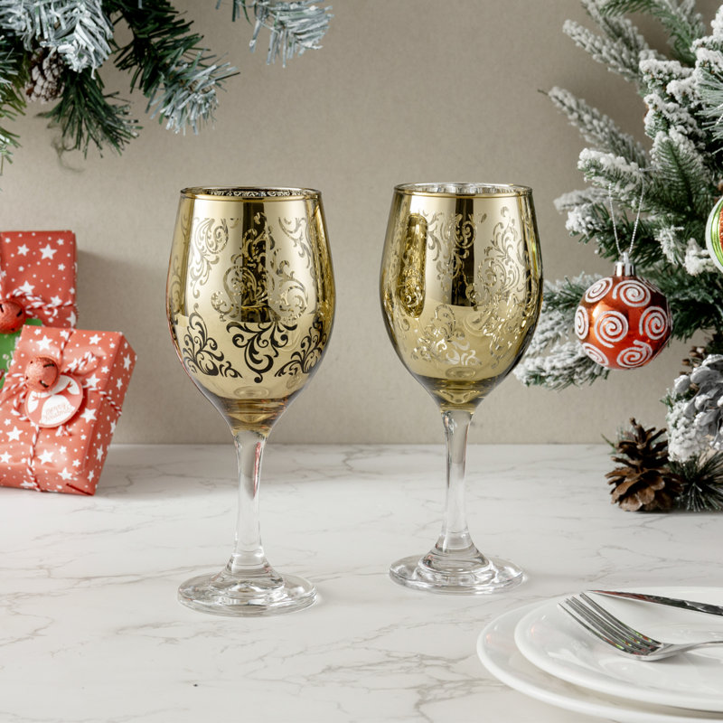 Gold Plated 295.7ml Wine Glass