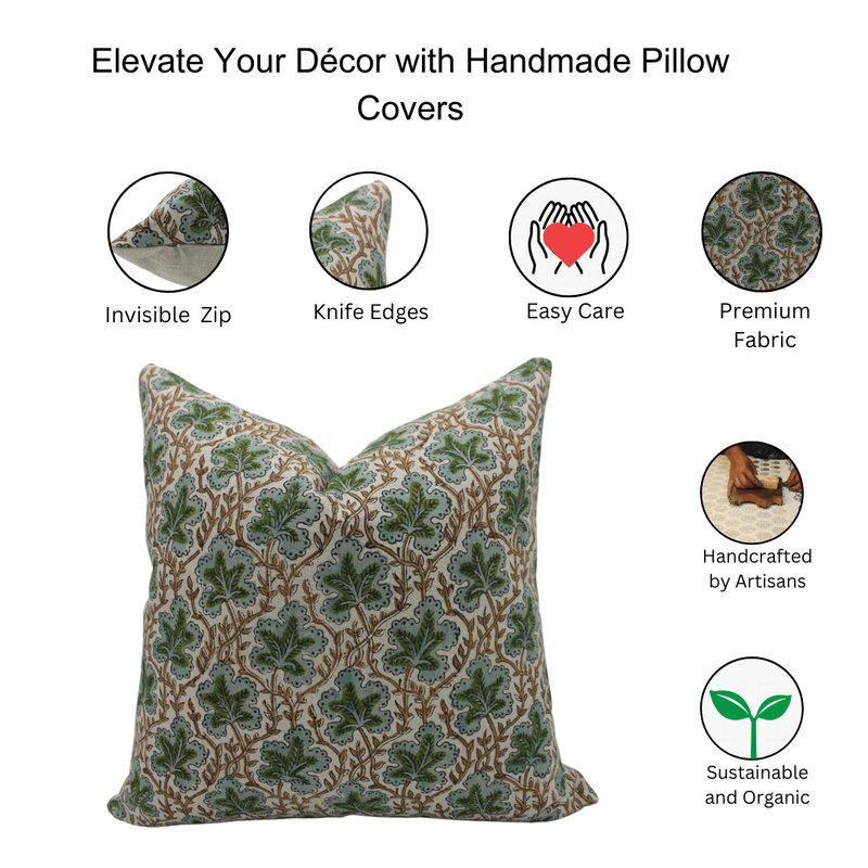 Linen Square Pillow Cover, 22" x 22"