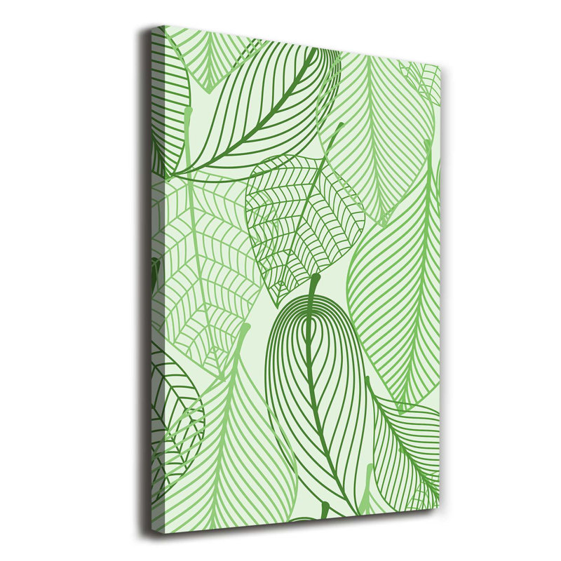 Green Leaves - Wrapped Canvas Print