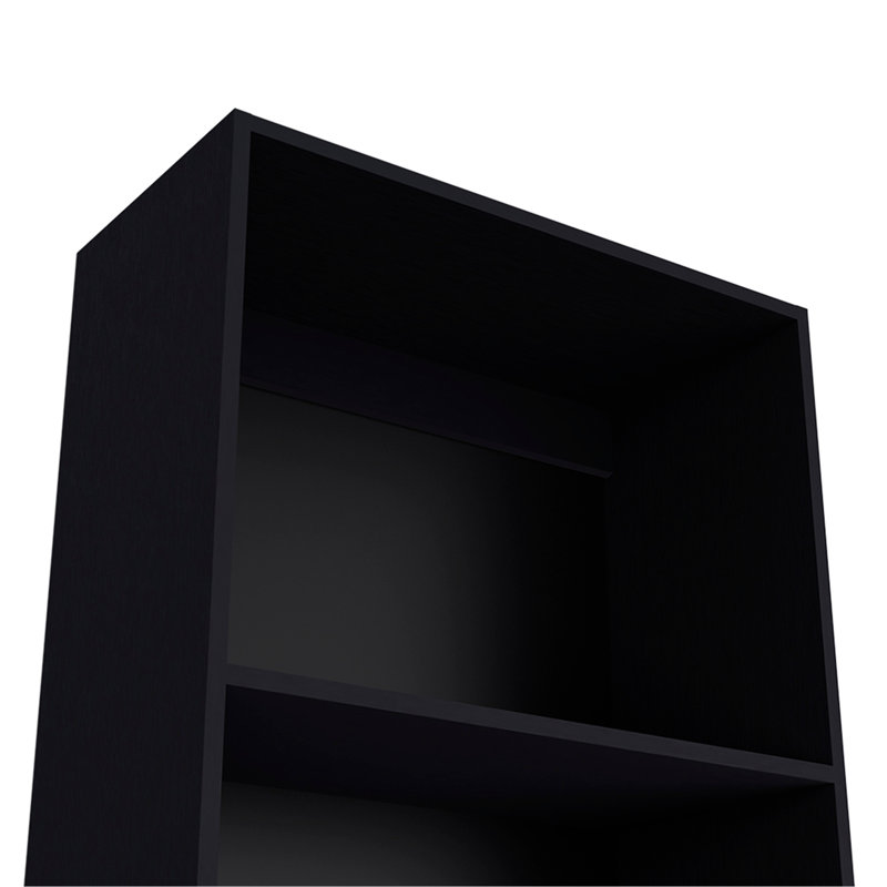 Bibliothèque, bureau, noir