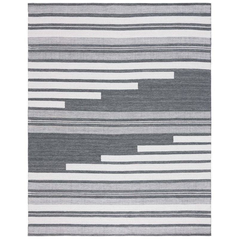 Kilim Hand Woven Performance Striped Rug, Rectangle 8' x 10'