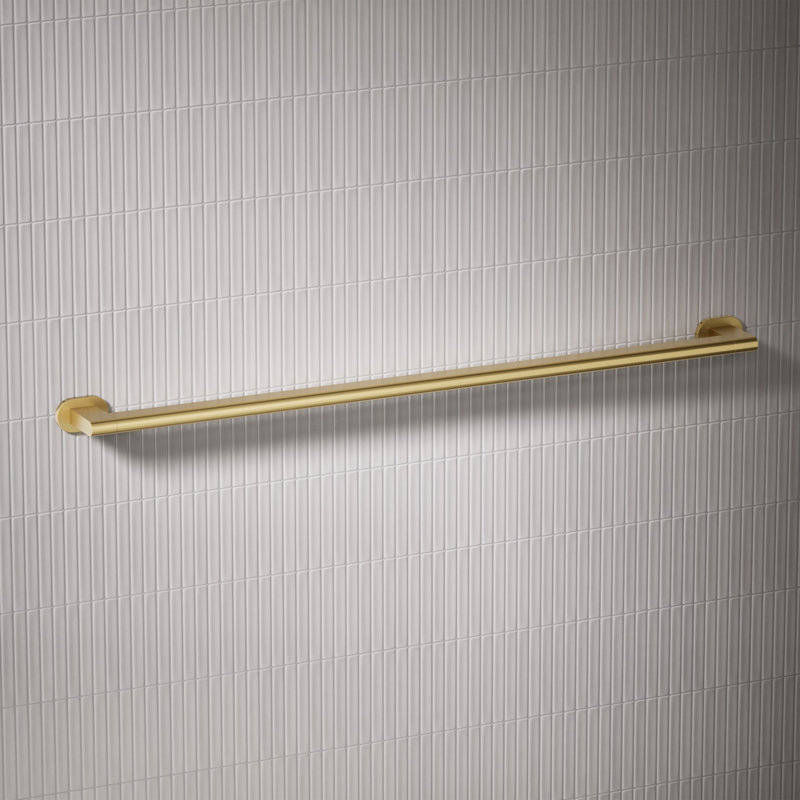 Belay Grab Bar, Brushed Brass, 1.75" H x 36" L