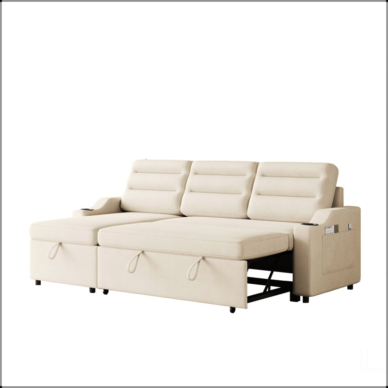 Canapé-lit convertible 83,5 po, Beige