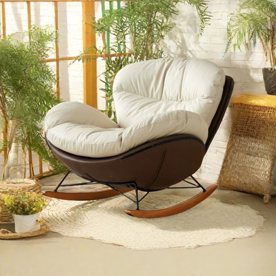Chaise berçante moderne rembourrée