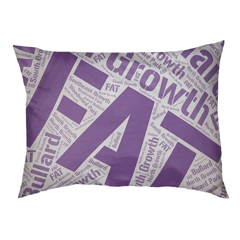 Coussin de chien « districts », Grand (l 40 po x P 30 po x H 14 po), Mauve, Fresno