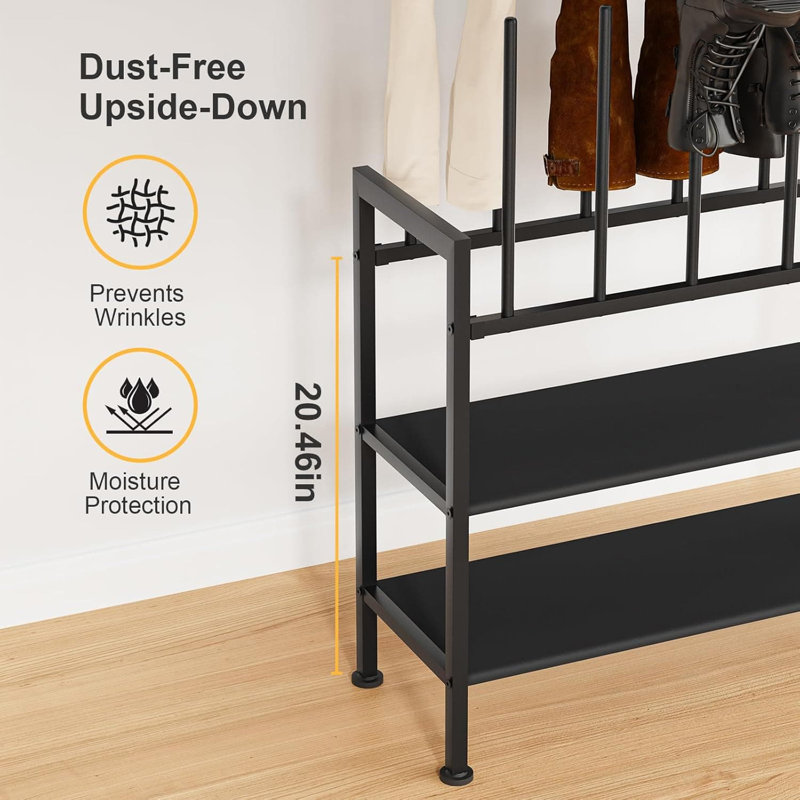 4-Tier Free Standing Boot Rack And Shoe Organizer - Heavy Duty Metal Storage For Tall Boots, Sneakers, And Footwear - Holds Up To 6 Pairs With Upside-Down Design