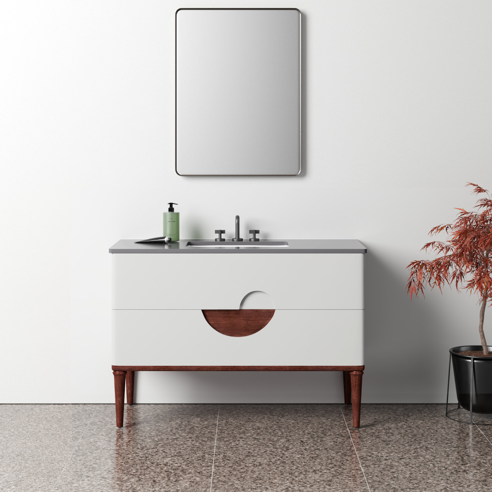 Kimber 48'' Single Bathroom Vanity, Beige