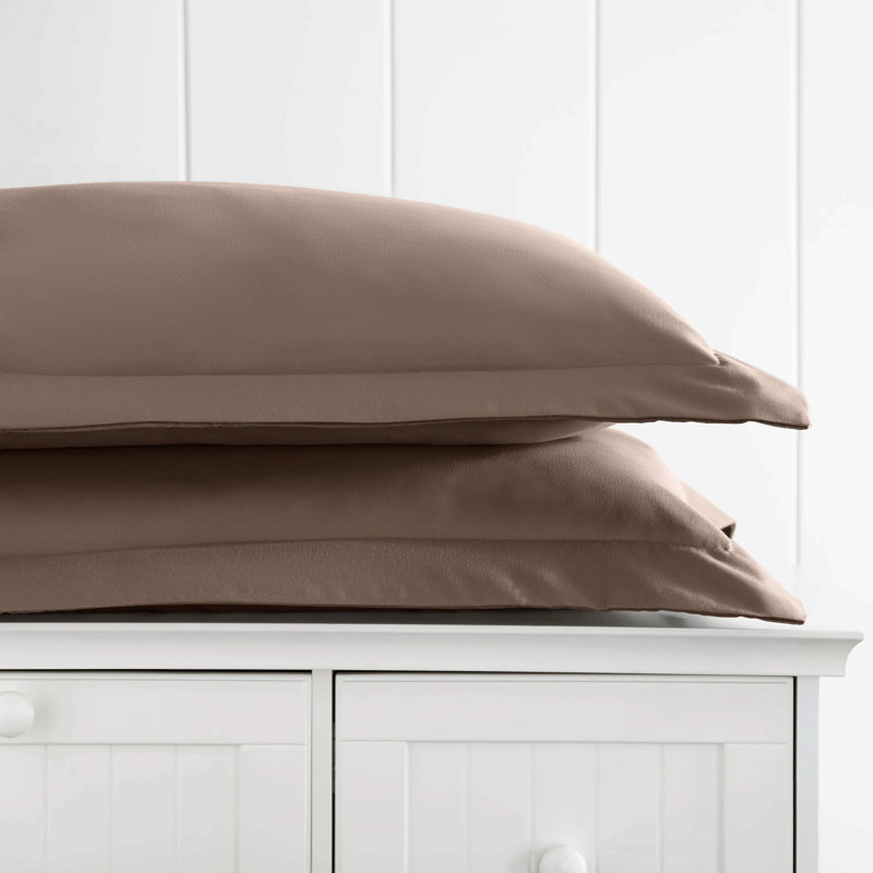 Pillow Shams 2-Pack Microfiber Ultra Soft Bedding, King, Taupe