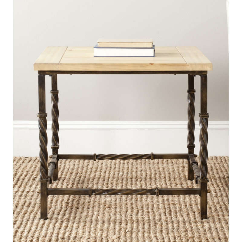 Solid Wood Top End Table