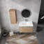 Meuble-lavabo mural de 30 po avec lavabo et armoire latérale, portes à fermeture en douceur pour un rangement élégant