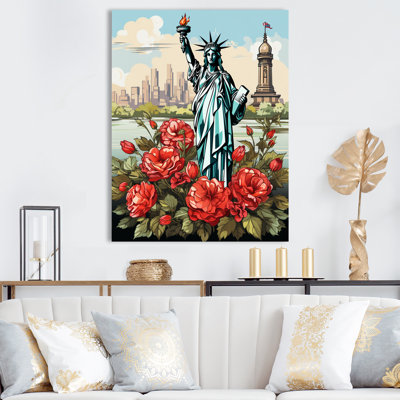Statue de la liberté rétro de New York - reproduction sur toile