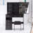 37" Middle Size Left Drawer Desktop Vanity Table + Cushioned Stool, Extra Large Right Sliding Mirror, Multi Layer High Capacity Storage, Practical Fashionable Dresser, Suitable For Large Space-258117161