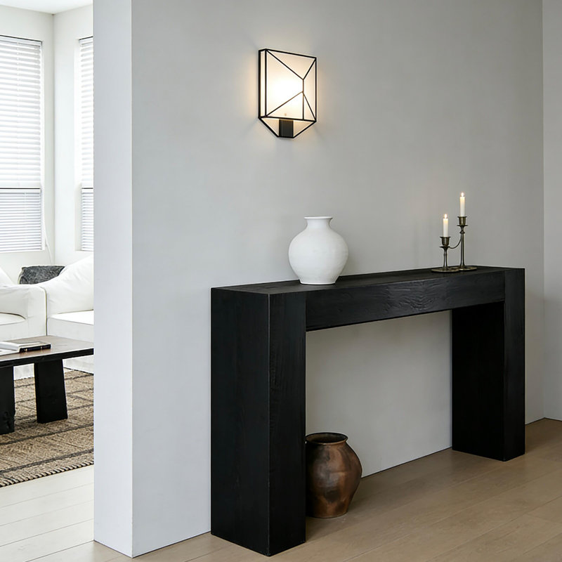 Console American Country, Noir, H 31,5 po x l 78,7 po x P 11,8 po