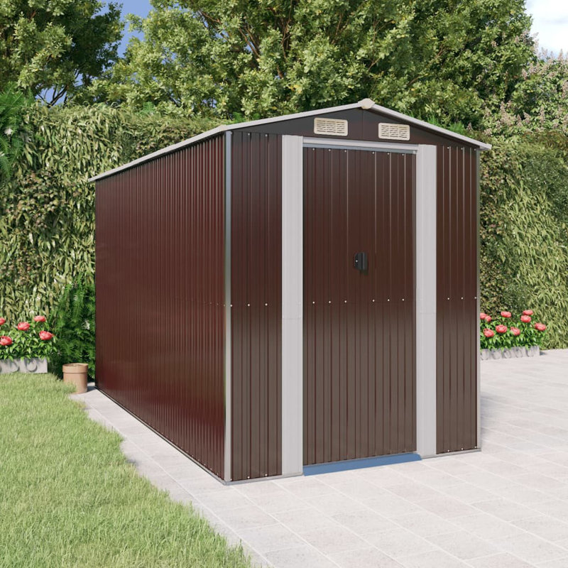 Arthar 2 ft. W x 5 ft. D Galvanized Steel Apex Garden Shed