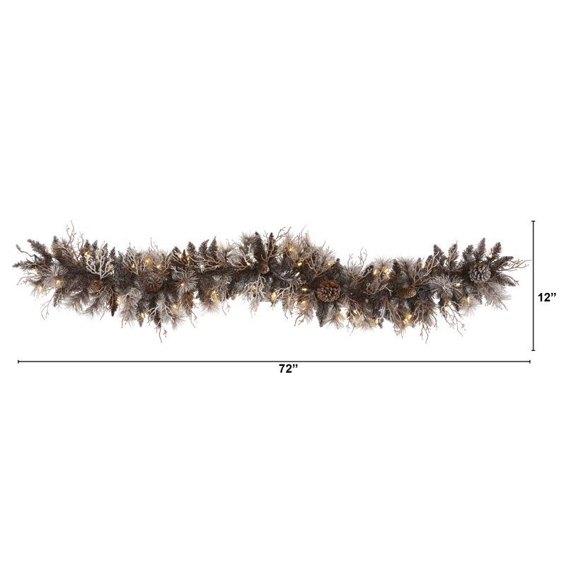12'' in. Lighted Faux Garland