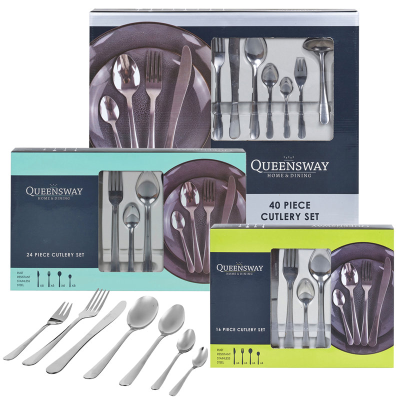Ximena 24 Piece 18/10 Stainless Steel Flatware Set, Service for 6