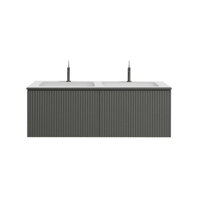 Aleemah 48'' Double Bathroom Vanity with Ceramic Top