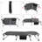 Portable Folding Camping Cot Adjustable 4-Position Reclining Sleeping Cot with Pillow-68873813