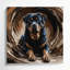 «Dogs Rottweiler», art mural sur toile noire-455200218