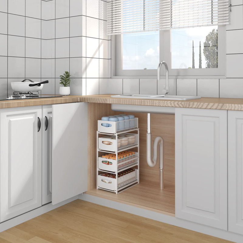 Minelba Steel Pull Out Drawer, White