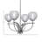 Unia 4 Light, Uplight, Chandelier With 6" Ribbed Glass-131583107-128795211