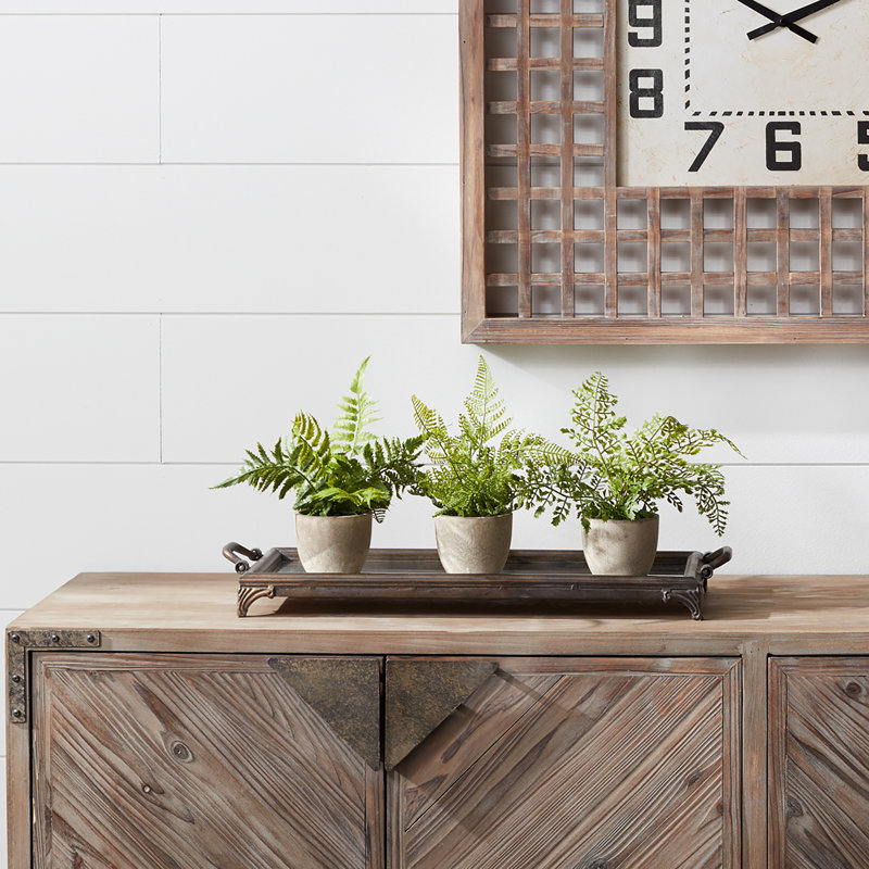 Ensemble de 3 plantes artificielles en pot