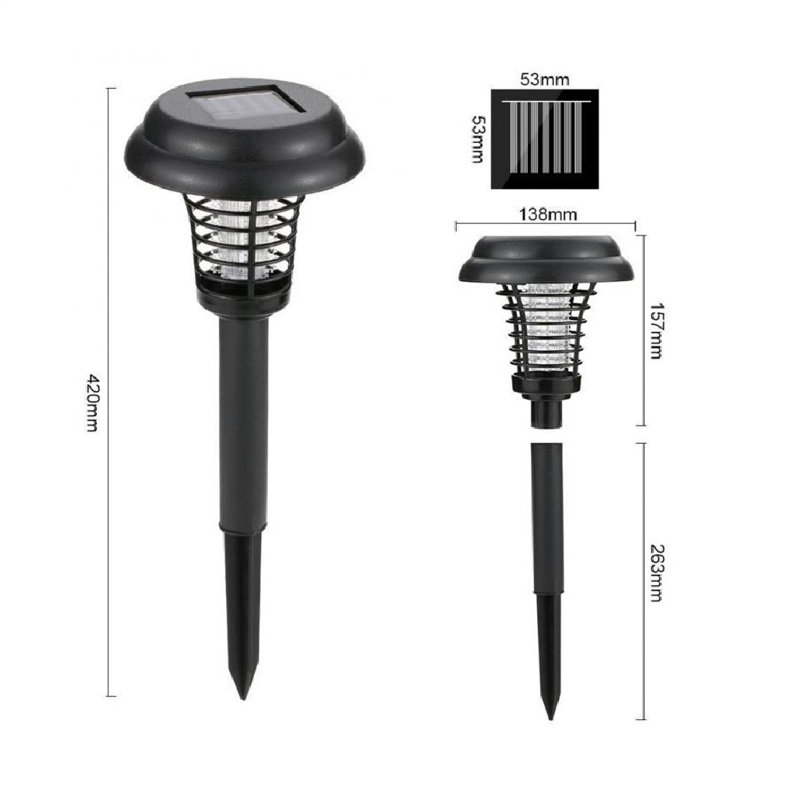 Droz Black Low Voltage Solar Powered Integrated LED Pathway Light Pack