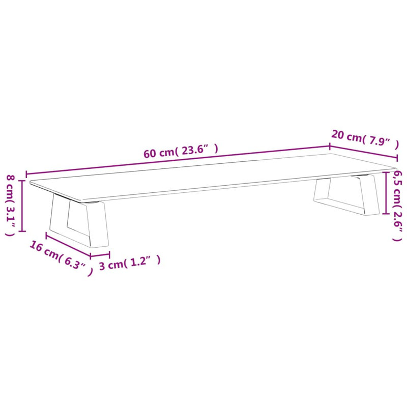 Maneeta Monitor Stand, White