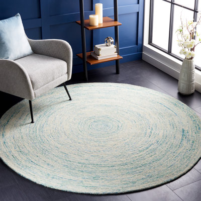 Ikat Hand Tufted Wool Abstract Rug