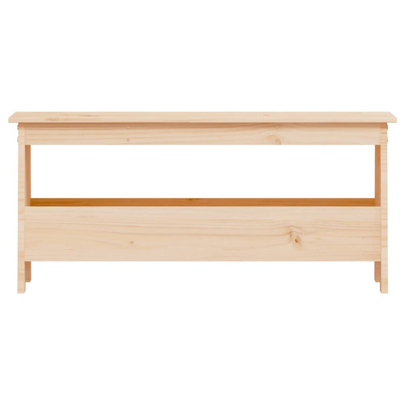 Allisandra Solid Wood Storage Bench, 45cm H x 100cm W x  28cm D, Natural