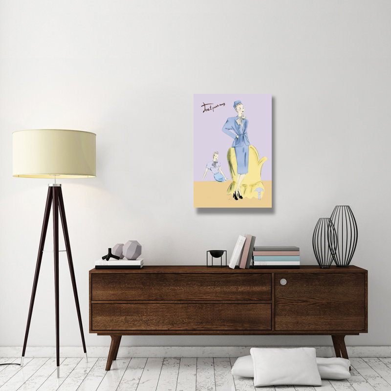 " Daytime Suit In Blue " Painting Print, 36" H x 24" W x 1.5" D