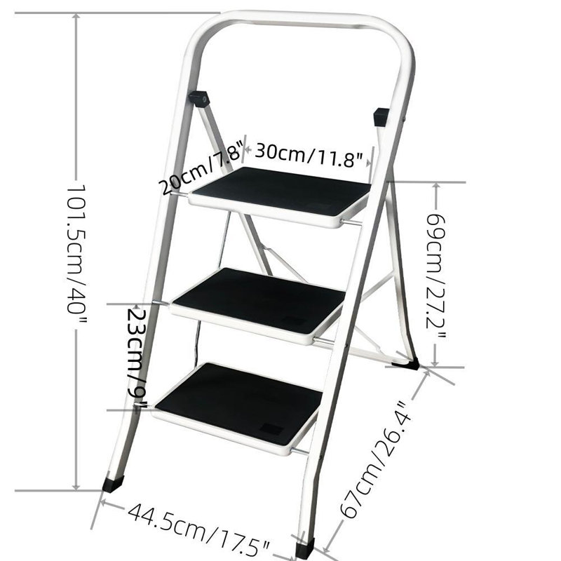 3 - Step Steel Folding Step Ladder