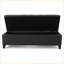 Banc contemporain capitonné avec repose-pieds 51 po | Noir | Bois-1485439481