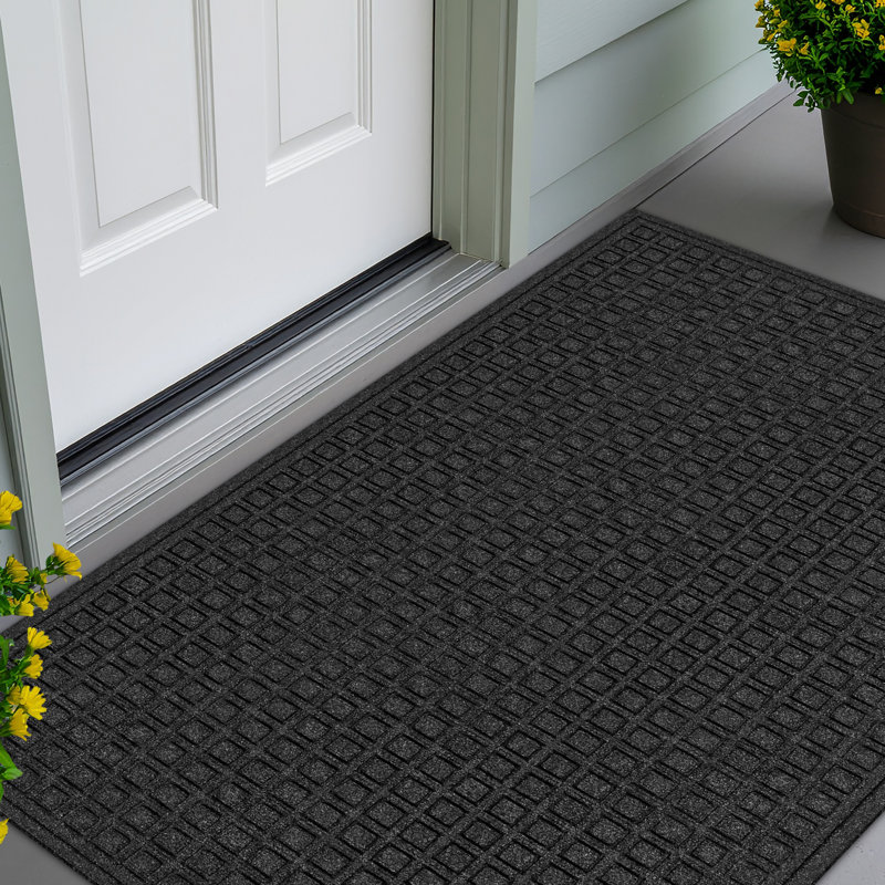 Paillasson Textures Blocks, L 36 po x L 60 po, Gris