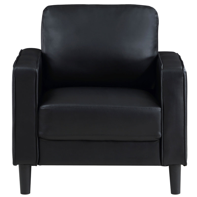 Fauteuil d'appoint rembourré Farallone, Noir