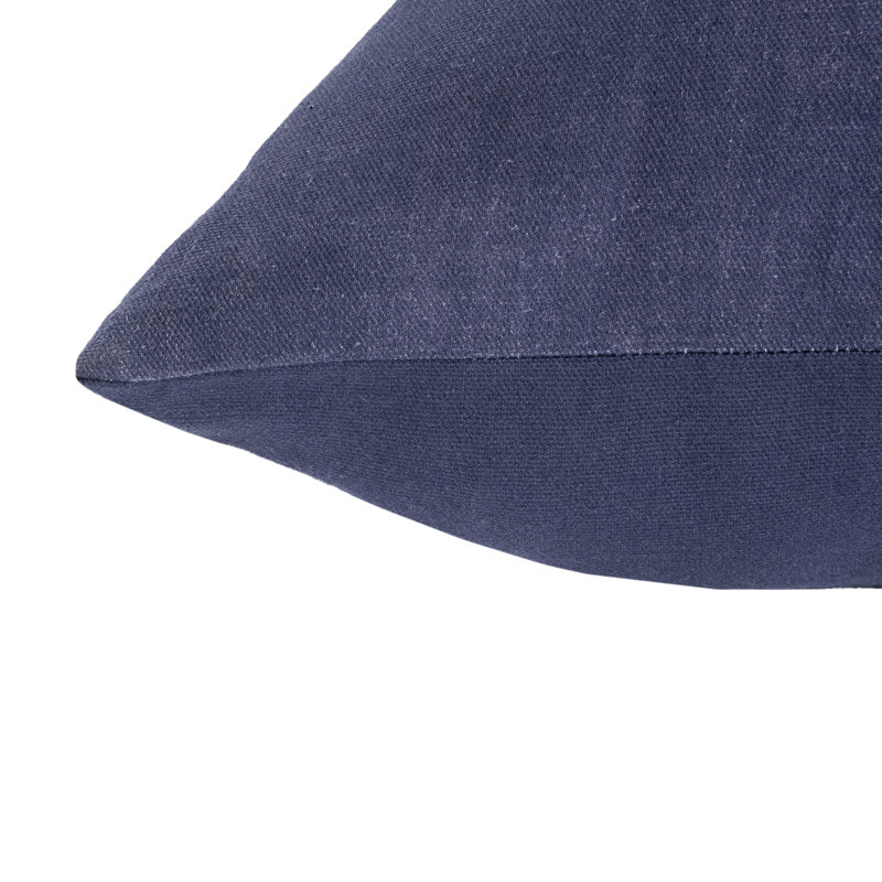 Housse de coussin texturé en coton texturé, 20 po x 20 po, Housse de coussin seulement - sans coussin, Bleu