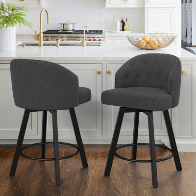 Ensemble de 2 tabourets de bar Elyana