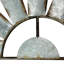 Sculpture murale demi-moulin à vent en métal galvanisé gris avec finition argentée vieillie effet rouille — 120,6 cm L x 61 cm H-1904910936-1904910937