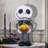Stylized Jack Skellington Halloween Greeter with Jack-O'-Lantern