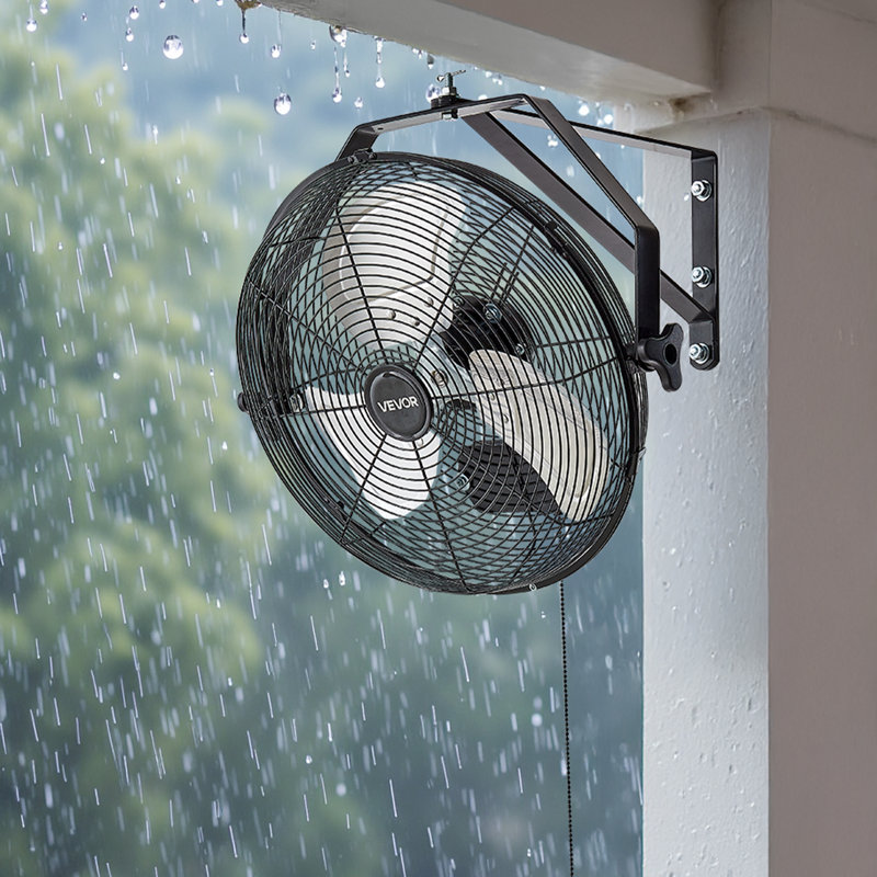  Ventilateur de garage mural industriel à grande vitesse 3 vitesses, H 22,2 po x l 22,2 po x P 16,1 po