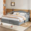 Lit de jour extensible en bois avec 2 tiroirs de rangement-1327769149
