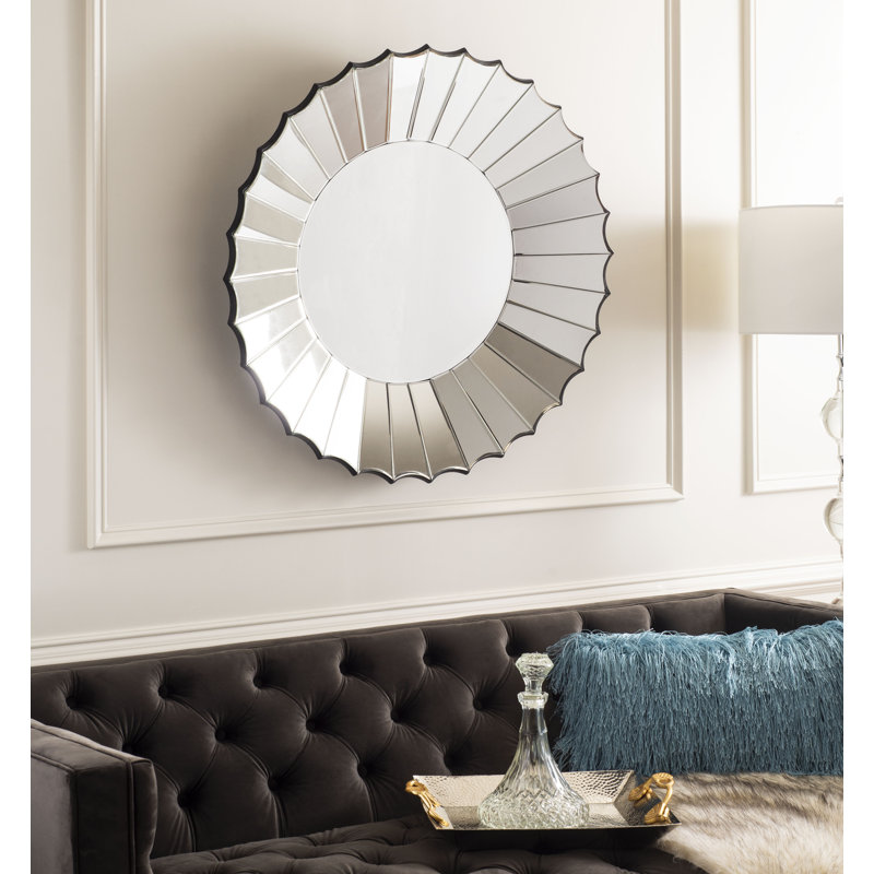 Brookline Wood Sunburst Wall Mirror