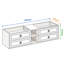 Meuble-lavabo mural de 84 po pour lavabo double, meuble seulement (comptoir et lavabos non inclus)