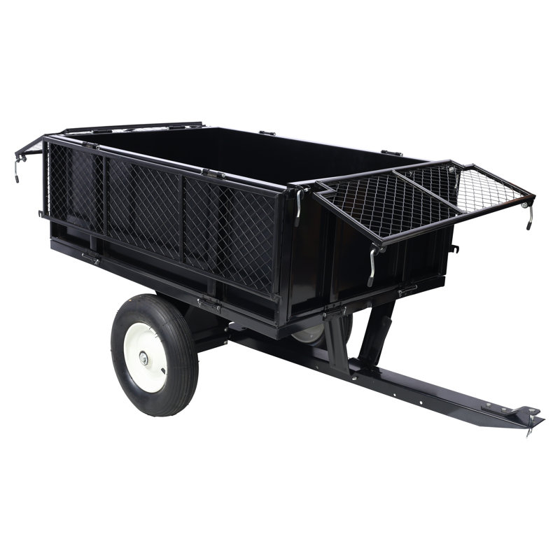 Chariot à benne en acier avec capacité de 750 lb et lit de 22 pieds cubes