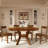Round Extendable Solid Wood Dining Table-147382906