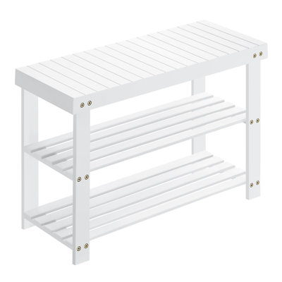 8 Pair Stackable Shoe Storage Bench