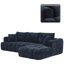 Canapé modulaire rembourré en L 3 pièces avec deux coussins Classic-1262529625-1262529627