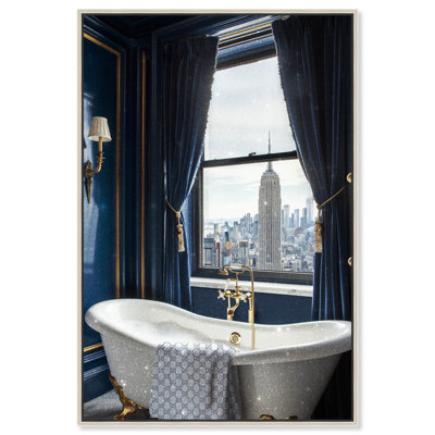 «New York Bathroom View Canvas» par Notoriart