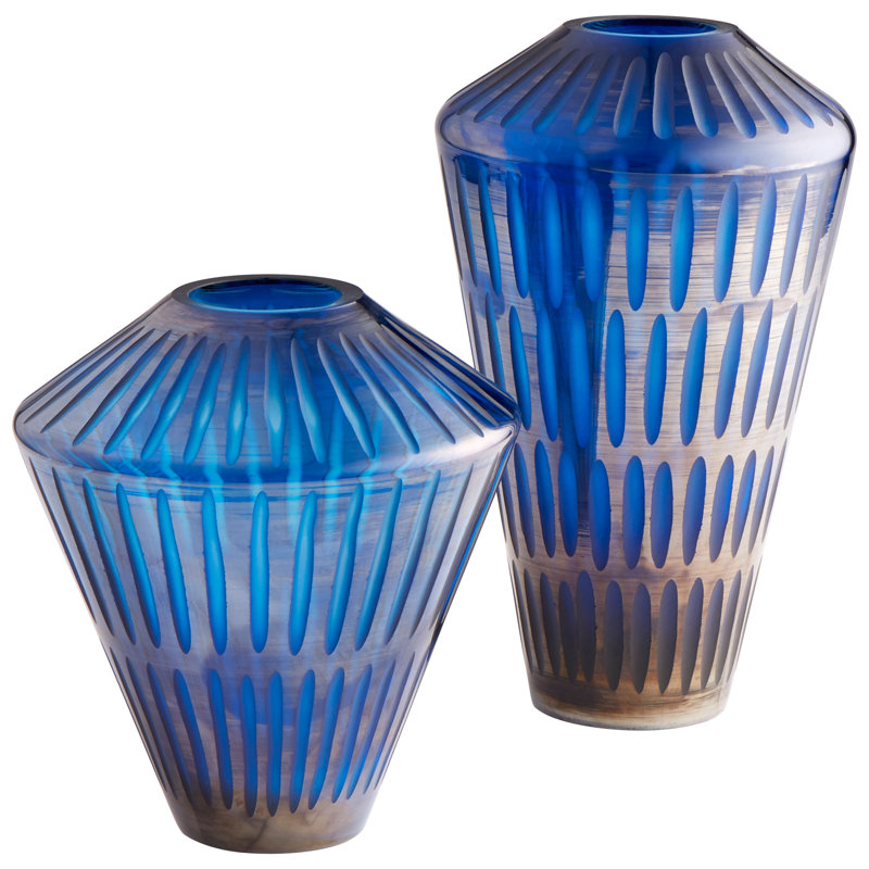 Toreen Glass Table Vase, 11.25" H x 10" W x 10" D