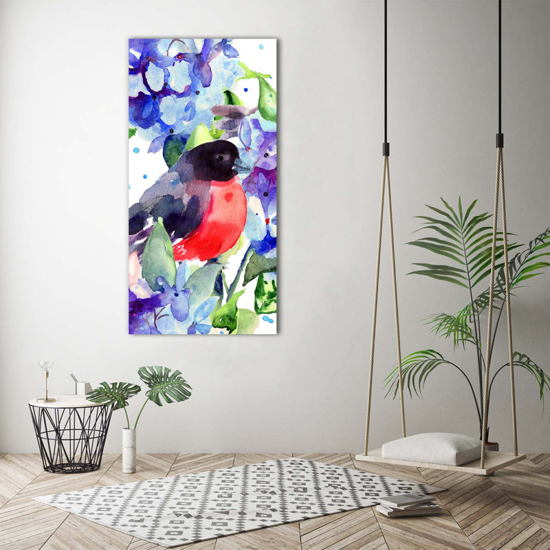 Birds And Flowers - Wrapped Canvas Print